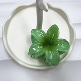 2024 Bohemian Beach Vacation Frangipani Egg Flower Hair Clips Lily Flower Hawaii Beach Hair Claw for Women Girl Hair Accessories