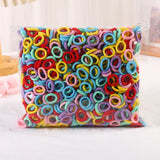 50/100/200Pcs Solid Color Hair Bands for Girls Kids Ponytail Hold Hair Tie Rubber Bands Hairhoop Scrunchie Hair Accessories