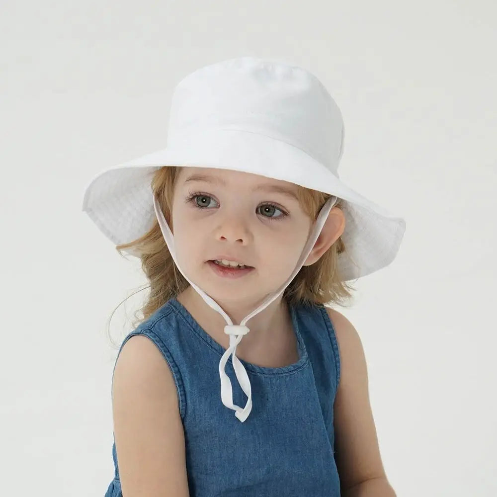 Summer Baby Sun Hat Baby Sun Hat for Girls and Boys Outdoor Neck Ear Cover Anti UV Kids Beach Caps Bucket Cap 0-8 Years