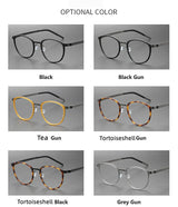 2023 Titanium Glasses Frame for Men Women Vintage Round Myopia Optical Eyewear Screwless Prescription Eyeglasses Frame Spectacle