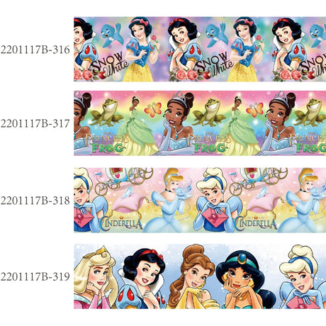 DIY 10yards Disney Princess Ribbons Grosgrain Printed for  Bows Craft Supplies Decoration Handmade Materials