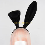 49MF Lovely Bunny Ear Hair Hoop Hair Holder Live Broadcasting Spring Cosplay Party Headwear for Teens Woman
