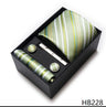 Tie For Men Brand New Style Wedding Gift Tie Pocket Squares Set Necktie Box Men Black Suit Accessories