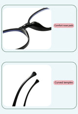 Blue Light Blocking Glasses for Kids Computer Glasses Silicone Frame Clear Lens Girl Boy Video Gaming Children Safety Eyewear