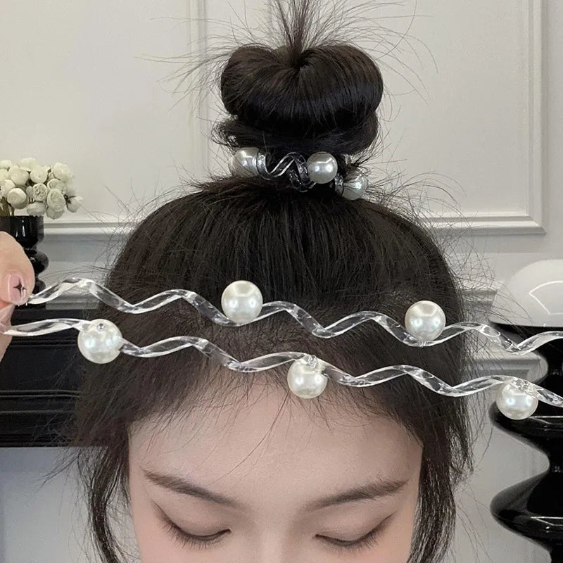 New Women Elegance Pearls Hair Rope Elastic Hair Bands Ponytail Holders Hair Ties For Women Girls Fashion Hair Accessories
