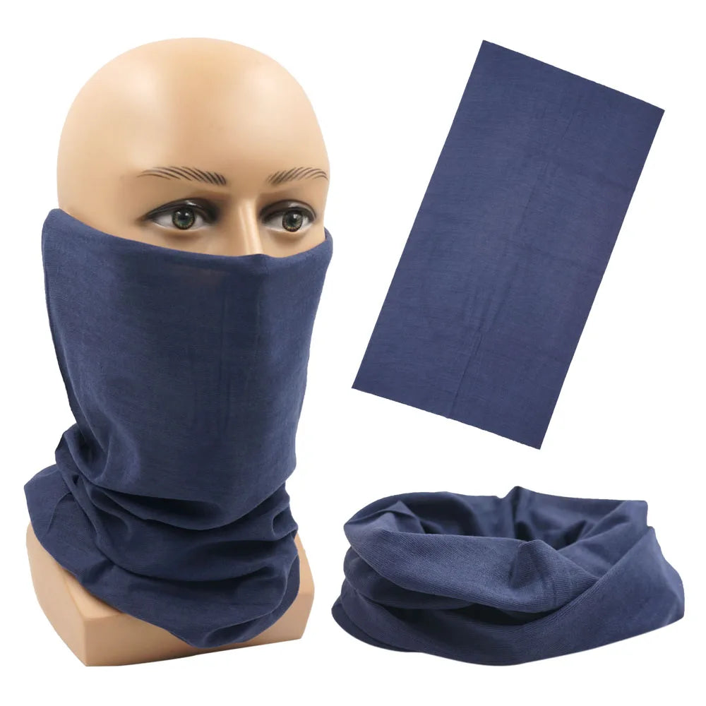Outdoor Magic Bandana Solid Neon Color Cycling Hiking Scarves Headband Polyester Fashion Neck Cover Fishing Windproof Face Mask
