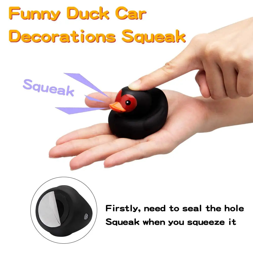 Car Duck Auto Interior Decoration Car Ornaments Rubber Duck With Helmet Bicycle Road Bike Motor Kids Toy Bike Accessories