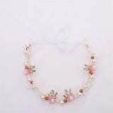 Elegant Girls Headband Lmitated Pearl Hair Headdress Baby Girls Flower Wreath Bride Garland Head Hoop Wedding Headbands Hair