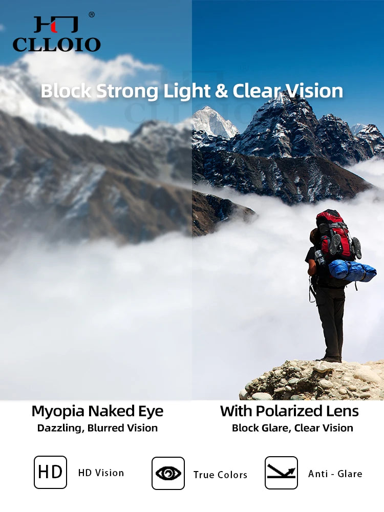 CLLOIO Polarized Lens 1.56 1.61 1.67 Myopia Hyperopia Sunglasses Lens Prescription CR39 Resin Aspheric Anti-Glare Glasses Lenses