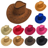 Hat for Men and Women Outdoor Use Large Brim Water Droplet Sunscreen Hat American Style Western Cowboy Hat Couple Jazz Top Hat