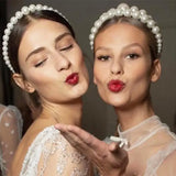 Big Pearls Hairbands Elegant Headband Women Headwear Cute Ear Hair Hoop for Girls Hair Accessories