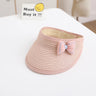 Lovely Girl Baby Summer Straw Hat Casual Bowknot Sun Visor Caps Outdoor Beach Top Sunscreen Empty Hats Cute Baseball Caps