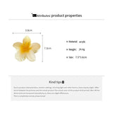 Hot Bohemia Gradient Colorful Acrylic Egg Flowers Hair Claw Clips For Women Beach Forest Style Sweet Headwear New Accessories