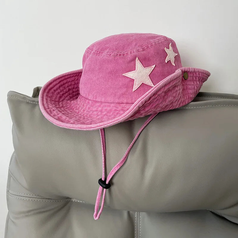 Chapeau de pêcheur rétro style Spice Girls des années 2000, casquette de soleil de cow-boy d'été, casquette de voyage, photo Bob Panama, chapeau de seau de randonnée en plein air pour femmes