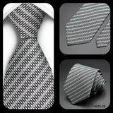 Jacquard Striped Plaid Paisley Necktie 8cm Polyester Male Narrow Tie Skinny Tuxedo Suit Shirt Gift For Business Men Accessory