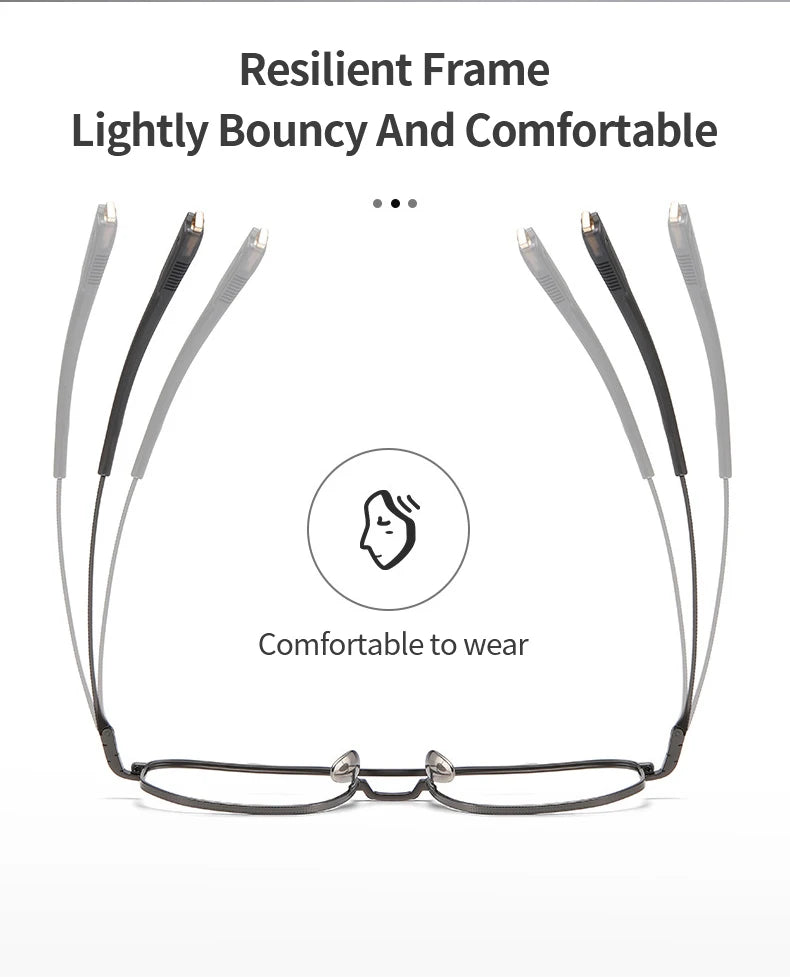 Trendy Men's Large size Titanium Frames Stylish, Double Bridge, Casual, Comfortable, Optical Prescription Eyewear for Men 07518