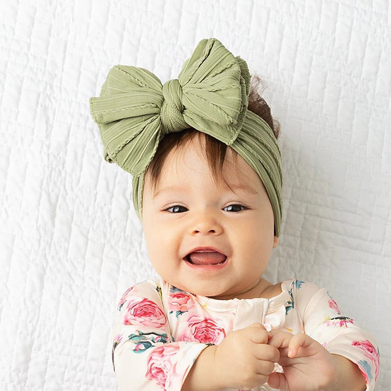 Baby Girl Bows Headband Newborn Turban Hairbands Kids Red Head Band Outdoor Toddler Children HeadWrap Hair Accessories