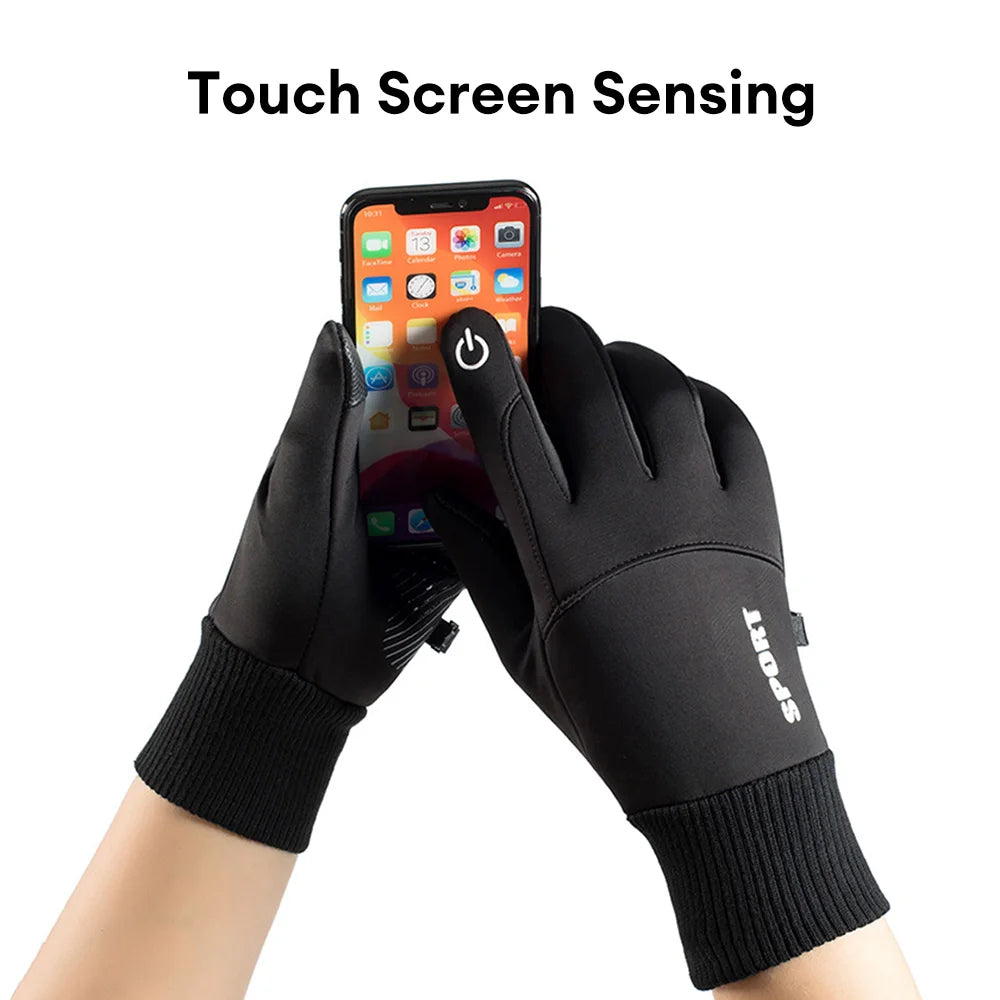 Winter Waterproof Women's Gloves Touchscreen Windproof Sports Fishing Driving Motorcycle Ski Non-slip Warm Cycling Men Gloves