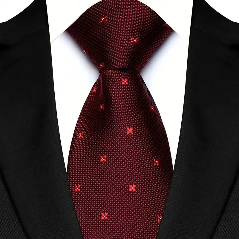 Men's Classic Paisley Tie Luxury Floral Dot 8cm Jacquard Neck Tie Necktie For Men Business Wedding Party Daily Wear Accessory