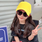 Fashion Candy Color Kids Baseball Cap Sun Protection Boy Girls Hat Adjustable Travel Children Baseball Cap Baby Summer Sun Hat