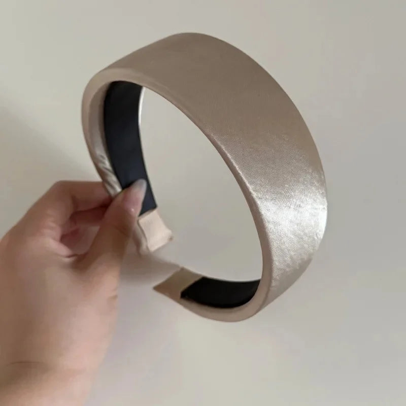Korean Satin Wide Sponge Hairband Sweet Elegant Fashionable Versatile Professional Salon Hair Division And Fixing Hair Clip