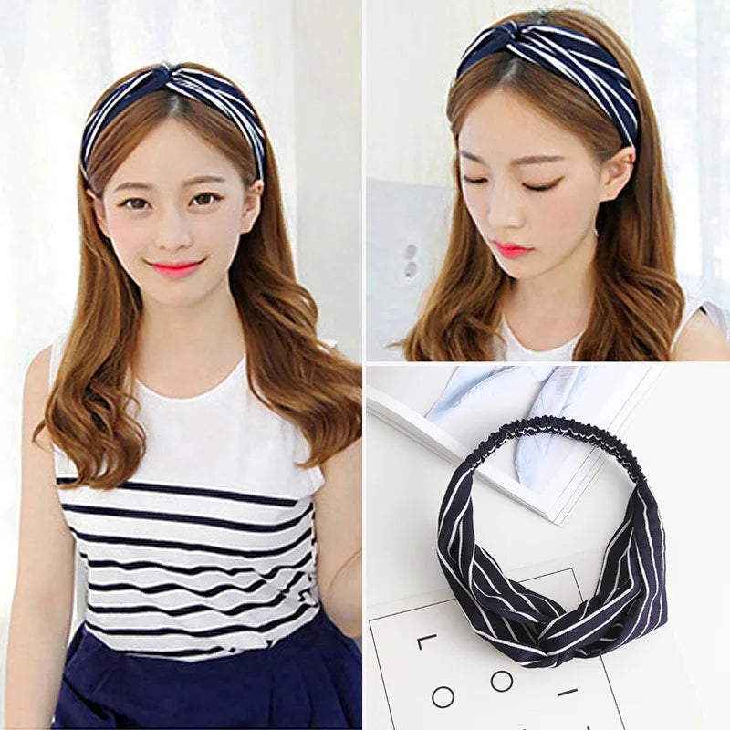 Cross elastic headband chiffon silk headband ladies headband hair accessory sports face wash