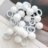 10pcs Kids Elastic Hair Bands Girls Plush Ball Rubber Band For Children Sweets Scrunchie Hair Ties Clip Baby Hair Accessories