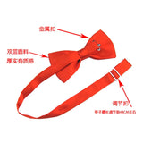 Classic Men Bowtie Boys Grils Children Bow Tie Fashion Solid Color Green Red Black White Green Wedding Ties Accessories