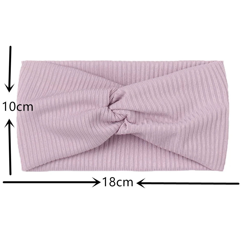 1PC Children's Headbands, Ribbed Crossed Wide Band Stretchy Headbands, Hair Hoops, Baby Hair Accessories, Baby Headbands