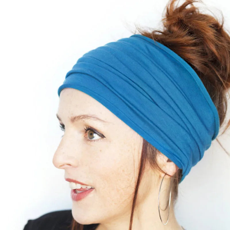 Summer Sports Yoga Headbands for Women Simple Adjustable Men Running Absorb Sweat Elastic Hair Bands Solid Headband Wholesale