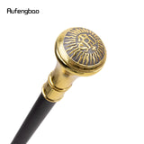 Golden Freemasonry Freemasons SHI Totem Relief  Walking Stick with Hidden Plate Self Defense Fashion Cane Cosplay Crosier 93cm