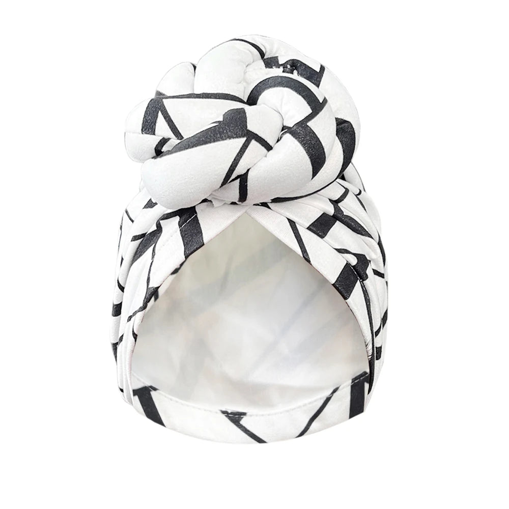 New Pre-Made Knotted Head Wrap Fashion Head Cap For Women Luxury Party Headdress Women 3D Flower Cross Turban Hat