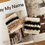 4pcs/set Silk Elastic Hair Band Solid Color Scrunchies Women Girls Ponytail Holders Chic Hair Rope Fashion Hair Accessoires