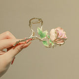 New Women Metal Hair Claw Elegant Gold Flowers Hair Clips Barrette Crab Headband Ponytail Clip Headwear hair accessories tiara