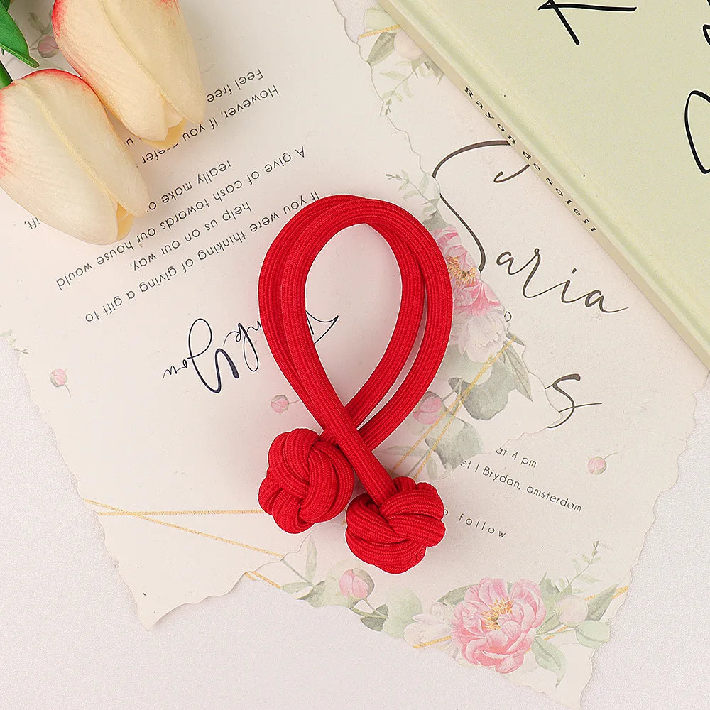 High Ponytail Rubber Bands Hair Band Elastic Head Rope For Women Korean Scrunchies Hair Tie Knotted Hair Ropes Hair Accessories