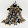 Fashion Printed Leopard Scarf Female Spring Muslim Women Hijab Scarves Tassel Large Size Headband Handkerchief Women's Bandana