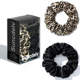 2PCS 3.5CM Mulberry Silk Scrunchies Women Grils Hair Ties for Hair Sleep No Damage Hairband Curly Hair Elastics Ponytail Holder