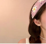 NEW Knitted Headband Bohemian Style Summer Flowers Leisure Style Handmade Head Band Hair Accessories for Women Girls