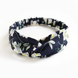 Fashion WomenFloral Headband Hair Accessories Leopard Cross Knotted Bow Chiffon Hair Band Girls Headdress Ladies Hoop Headwear