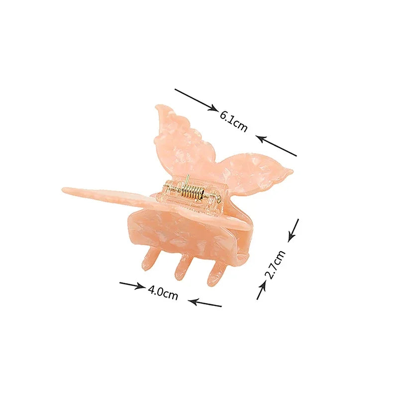Retro Butterfly Hair Clips Back Of The Head Hair Claws Sweet Coiled Hairpin Women Lady Girl Headwear Hair Styling Tools