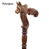 Wolf Brown Wooden Fashion Walking Stick Decorative Vampire Cospaly Party Wood Walking Cane Halloween Mace Wand Crosier 93cm