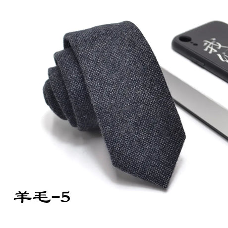 New Style Wool Viscose Tie 6cm Ties Fluffy Solid Color Corbata Slim Striped Necktie Cravat Clothing Accessories Warm Dot Ties