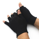 1Pair Black Half Finger Fingerless Gloves For Women And Men Wool Knit Wrist Cotton Gloves Winter Warm Workout Gloves Fish Gloves