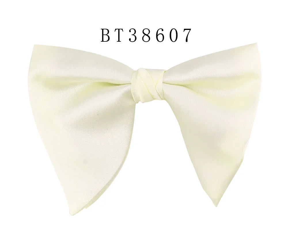 New Solid Bow Tie For Men New Wedding Bowtie Adjustable Oversize Bow tie For Wedding Groom Big Bow ties Butterfly Men's Gifts