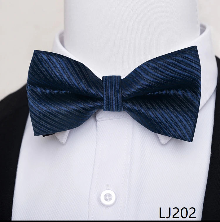 Fashion Brand Brand Silk Bow Tie Dark Blue Man Dot Wedding Accessories lover's day Fit Formal Party