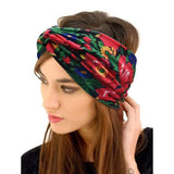 Printed Wide Elastic Headband Pilates Yoga  Running Cycling Hairband Turban Makeup Hair Hoop Makeup Headwrap for Women Girl