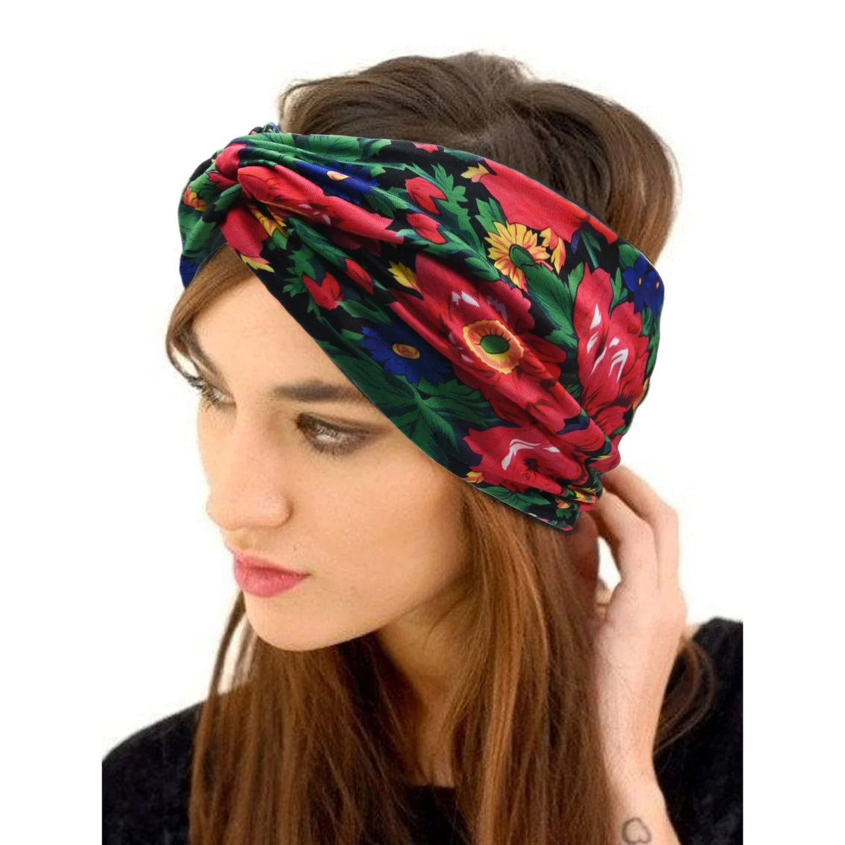Printed Wide Elastic Headband Pilates Yoga  Running Cycling Hairband Turban Makeup Hair Hoop Makeup Headwrap for Women Girl