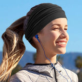 Women Sport Headbands African Wide Hair Wrap Turban Twist Headband for Women Workout Stretch Non-slip Sweatband Hairbands