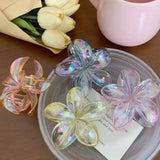 Hairpin Flower Hair Clip Cute Grab Clip Plastic Large Hair Claw Beach Headwear Hair Accessories Transparent Hair Clip Female