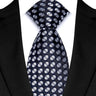 Luxury 8CM Mens Necktie Gray Sliver Color Dot Stripes Solid Tie For Man Groom Jacquard Woven Neck Tie For Business Wedding Party